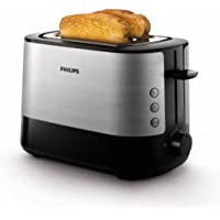 Philips Daily HD2637-90 - Tostador 950 W- Doble Ranura- Color Negro- Inox